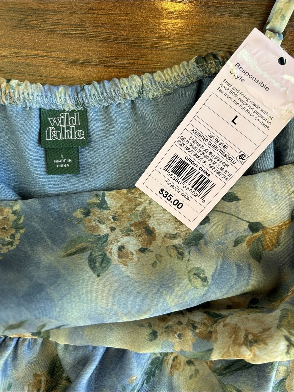 wild fable Blue Floral Tie-Shoulder Sundress - Picture 2 of 8
